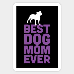 Best Staffie Bull Terrier Dog Mom Ever - Purple Dog Lover Gift Sticker